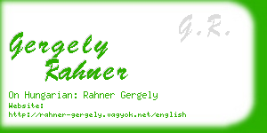 gergely rahner business card